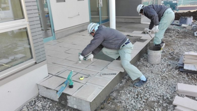 タイル張り施工の仕上がり例