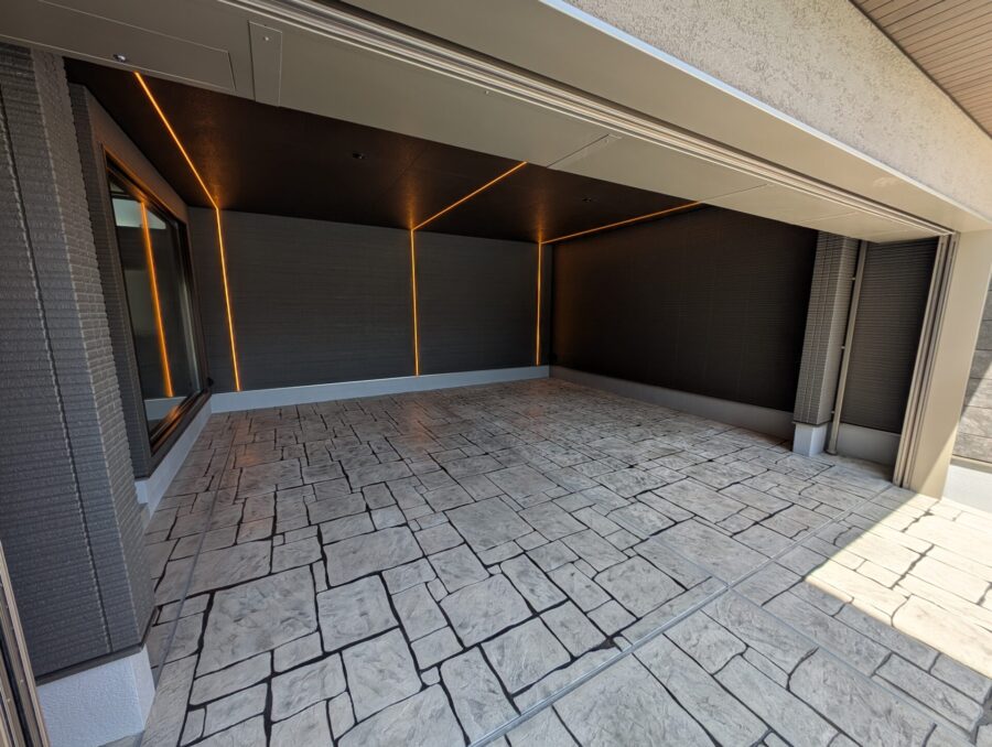 桑名市 スタンプ模様 立ち上がり