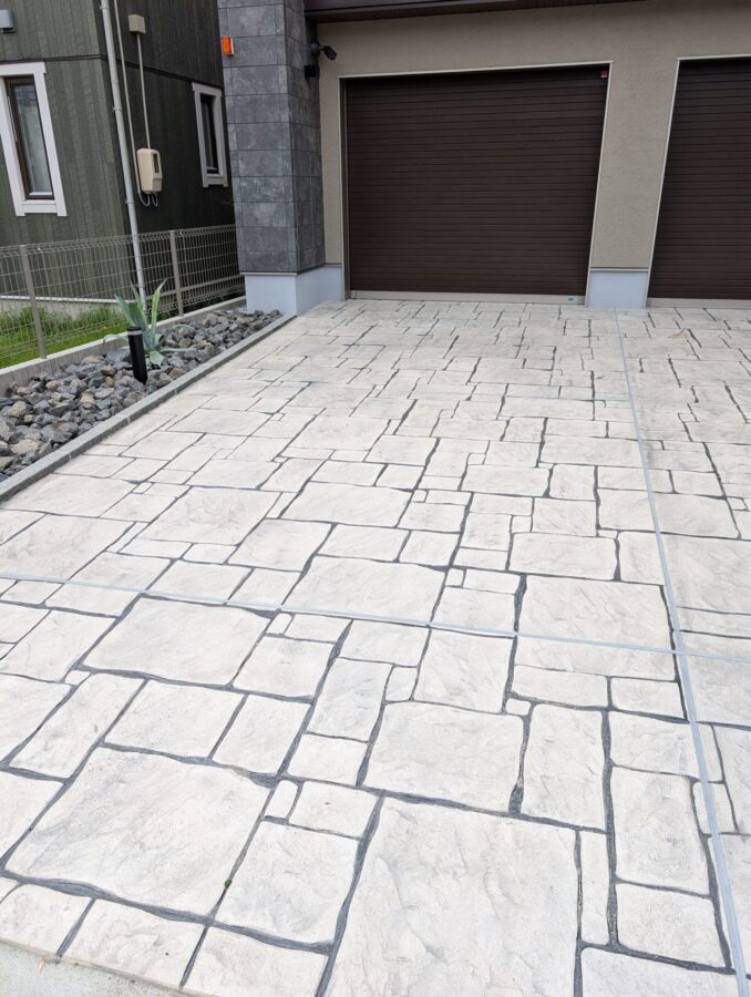 桑名市 外構 ガレージ土間 アプローチ