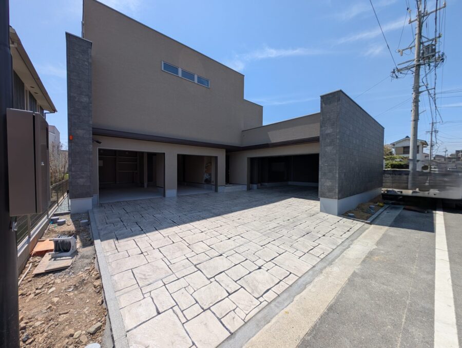 桑名市 スタンプコンクリート 仕上がり