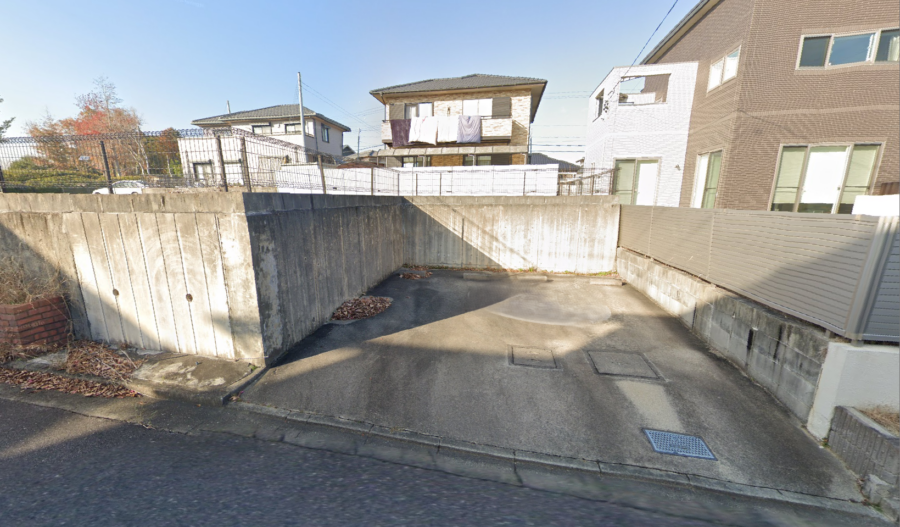 外構1期工事で施工した擁壁コンクリート造成工事の様子