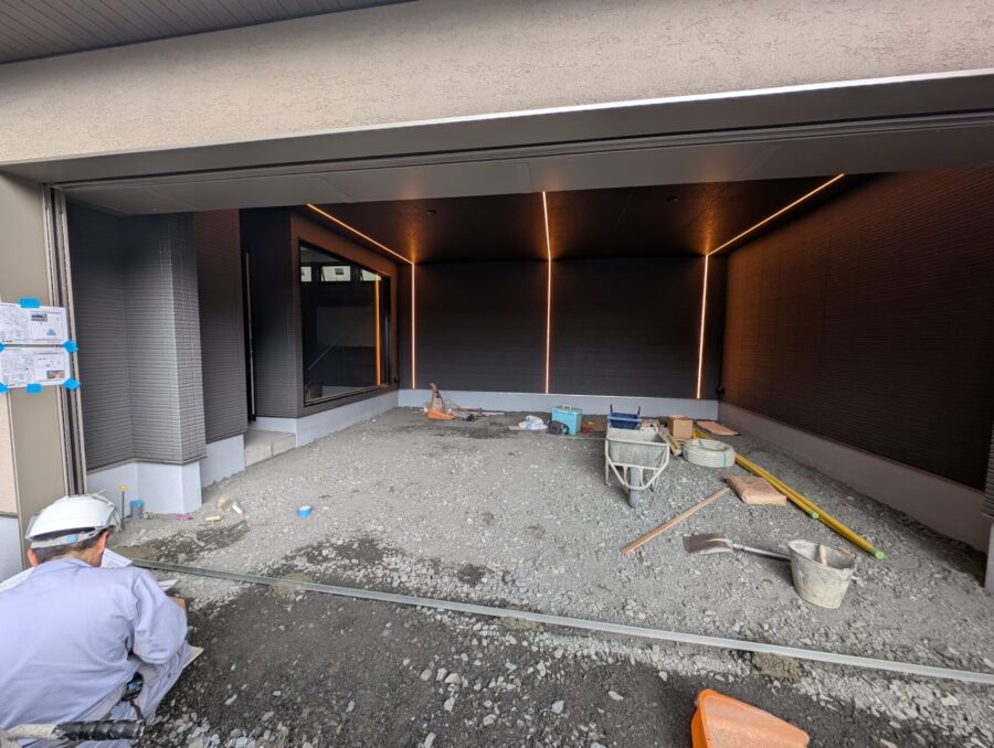 桑名市 駐車場周辺 施工前