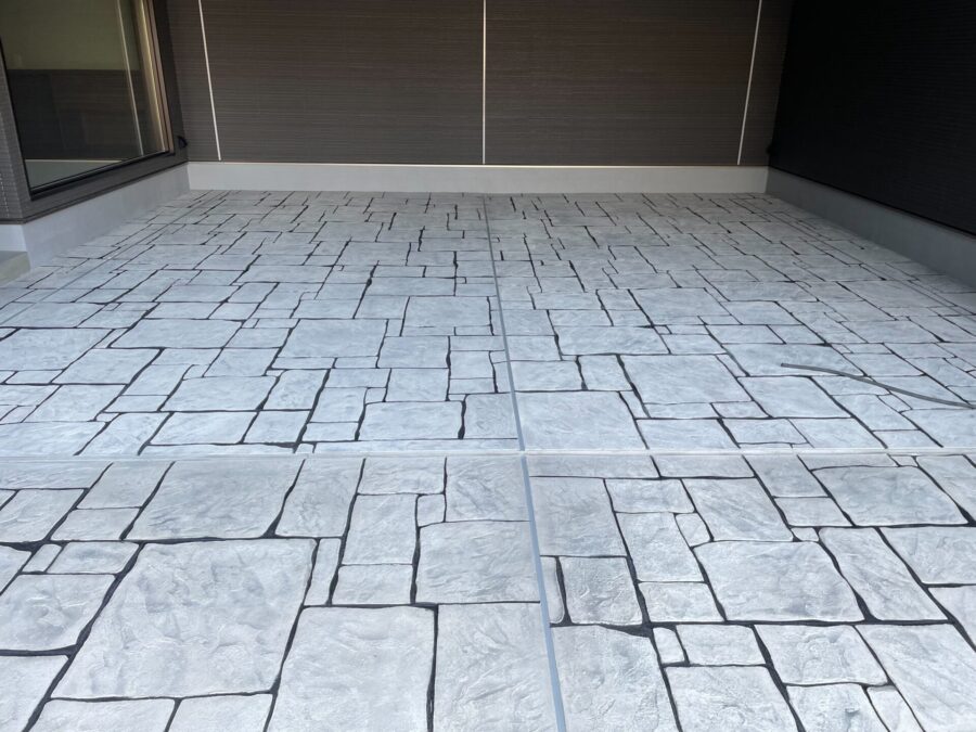 桑名市 外構 コンクリート打設段取り