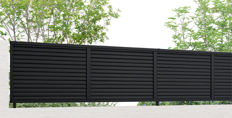 目隠しルーバーフェンス例