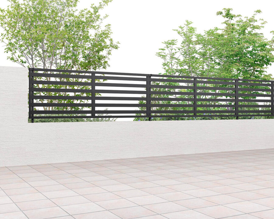 横格子フェンス例