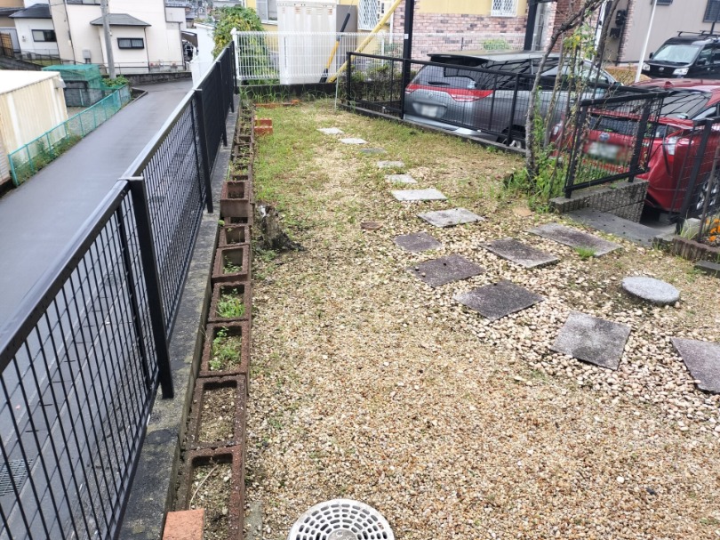 四日市市 外構リフォーム スタンプコンクリート仕上げ