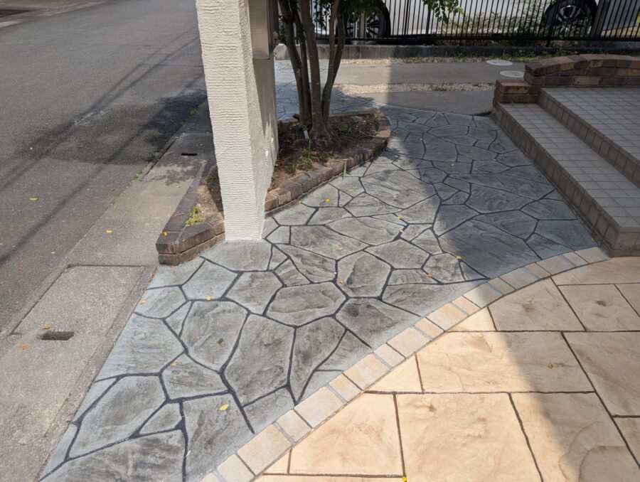 松阪市 外構リフォーム 洗い出し仕上げ部分