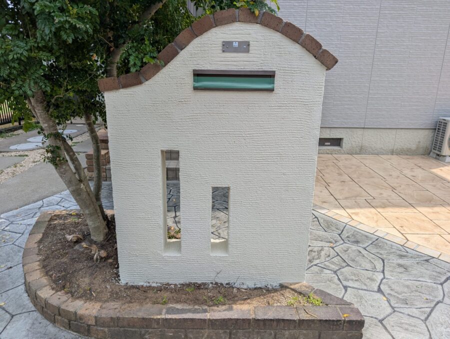 松阪市 外構リフォーム 完成 門まわりの全景