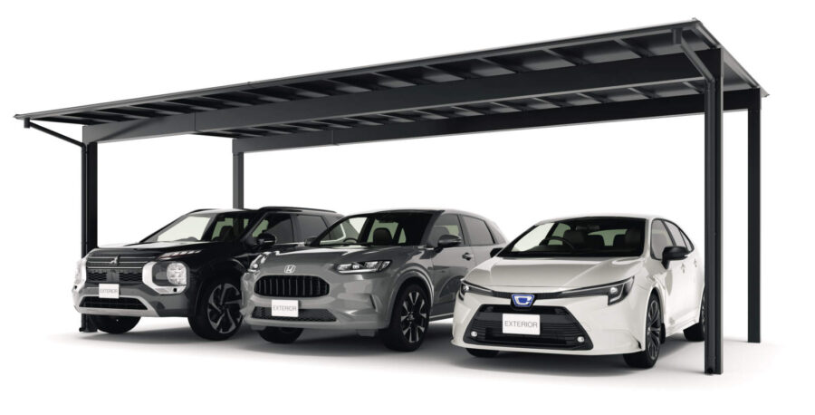 両支持カーポート構造（三協アルミ公式）