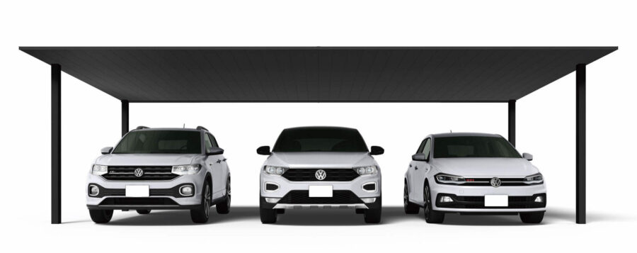 YKKプレーンルーフのカーポート｜構造美で魅せる新しい外構デザイン