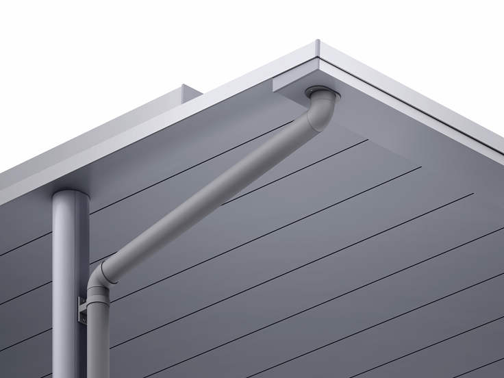 丸柱構造のディテール。やさしい印象の支柱。