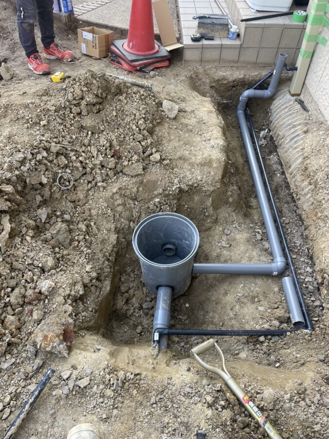 四日市市 外構リフォーム 雨水桝埋設工事