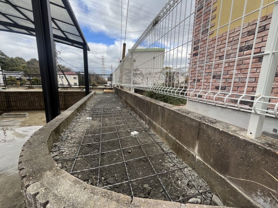 四日市市 外構リフォーム ワイヤーメッシュ構造