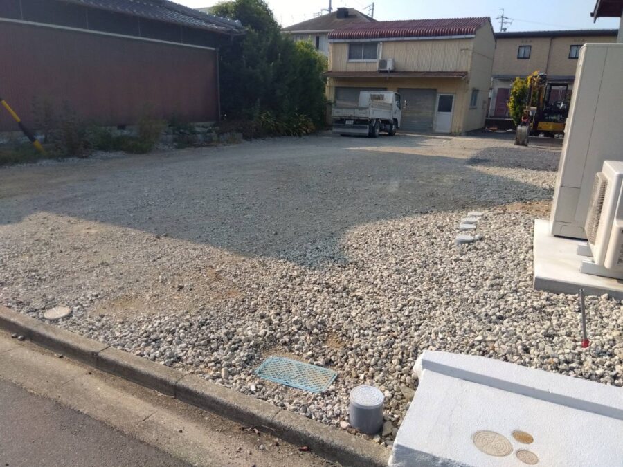 施工前の駐車場敷地全景