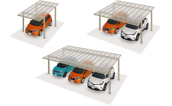 ポリカ屋根構造（三協アルミ公式）