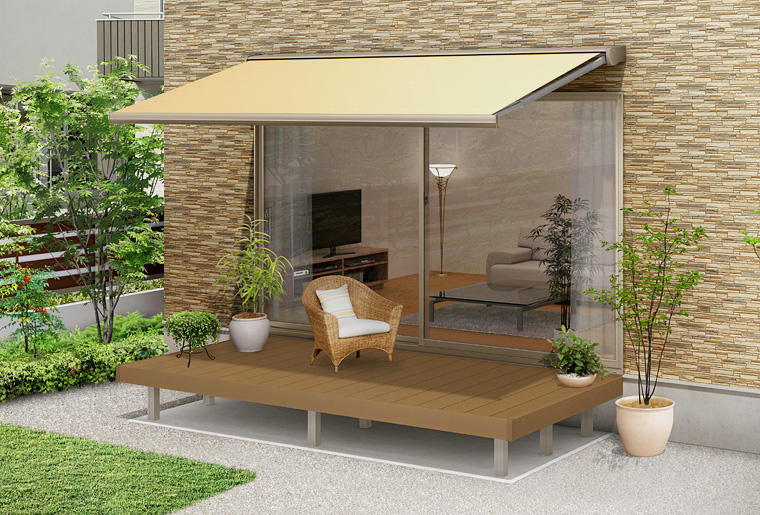 タイルデッキ外構施工例2